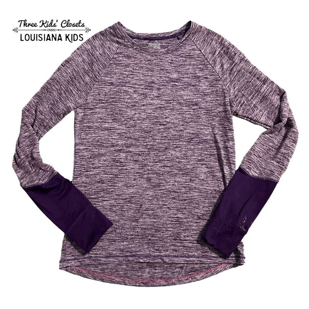 Danskin Now Sz L (10/12) Purple Drimore Athletic Top Shirt